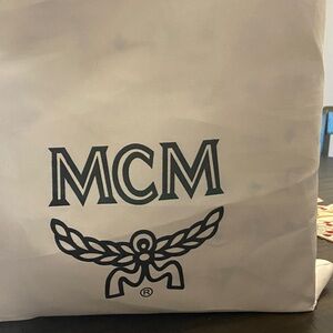 MCM White Tote Bag